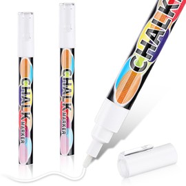 MotiMind 2 Pcs Metal Marking Paint Pen Washable Removable Industrial Marker Industrial Marking Paint Pen Wet Erase White Automotive Paint Pen for Construction, Fabrication, Welders, Pipefitter