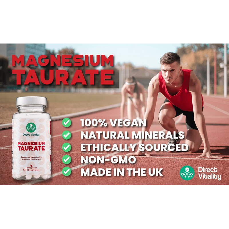 Magnesium Taurate | 700mg per Capsule | UK Made |