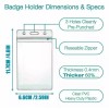 Mifflin 5PCS Vertical Clear Plastic ID Card Badge Holder Waterproof