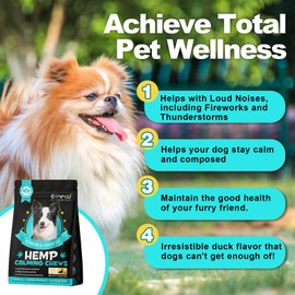 HRAMEX Calming Chew für Hunde(Hähnchen Geschmack 60 Stück),Beruhigende Chews für Haustiere,ti Stress Snack für Ihren Hund,fördern Entspannung, reduzieren Stress,mit natürlichen Inhaltsstoffen