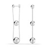 LeCalla 925 Sterling Silver Classic Ball Triple Beaded Drop Dangle