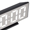 Digital Alarm Clock LED Mirror Screen USB Charging Automatic Dimming