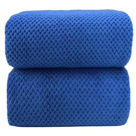 YTYC Towels,39x78 Inch Oversized Bath Sheets Towels for Adults Luxury Bath Towels Extra Large Sets for Bathroom Super Soft Highly Absorbent Microfiber Shower Towels 80% Polyester (Blue,2 Piece)