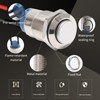 STARELO 5pcs 12mm Latching Push Button Switch Silver Shell with
