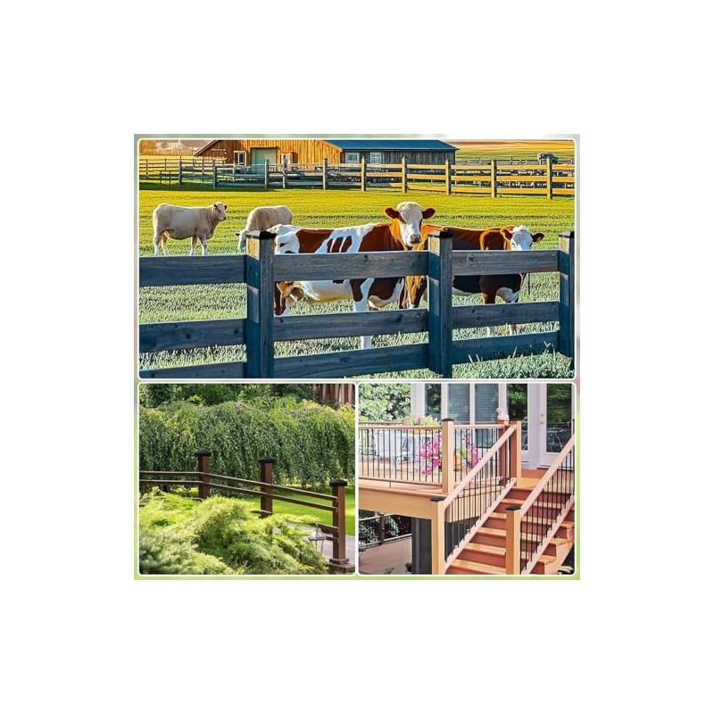 4x4 (3.5inx3.5in) Fence Post Caps, 6 Pack Deck Post Caps