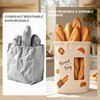 Stnopw Reusable Beeswax Bread Bag with Clear Window, Large Stand-Up