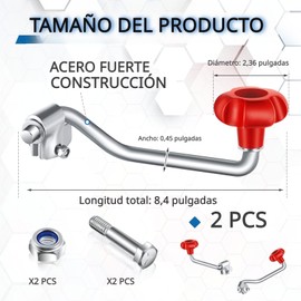 HXIIY 2 Juegos de manijas de Gato de Remolque Universal, Que Pueden reemplazar Las manijas de Gato, adecuados para la mayoría de los remolques, con Juntas de Perno y Tuerca