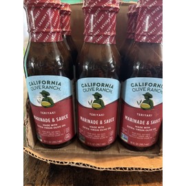 California Olive Ranch 6x CALIFORNIA OLIVE RANCH Teriyaki Marinade Sauce ginger sesame Plant based Soy