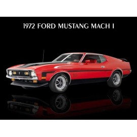 1972 Ford Mustang Mach I in Red & Black NEW Metal Sign: 12x16" Free Shipping