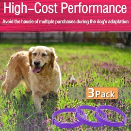 Calming Collar for Dogs, 3 Pack Collars for Dogs, Reduce Pet Anxiety with Effect Pheromone, Safe and Waterproof Calm Collar, Keep Pet Lasting Natural Calm (Adjustable 24 inch for Dog)