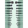 Juego de 22 brochas de maquillaje para base, brochas de