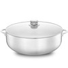 Alpine Cuisine Nonstick Aluminum Hot Pot Caldero with Glass Lid