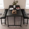 Fancihabor Kitchen Table with Benches, Dining Table Set for 4,
