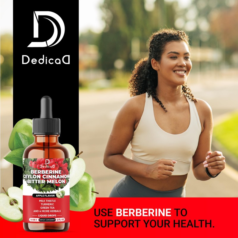 DEDICAD 10in1 Berberine HCl Drops - Liposomal Berberine Liquid -