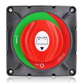 Waterproof Heavy Duty Car Battery Switch, 600A 12V-48V Battery Disconnect Master Cutoff Switch for Marine Boat Car RV ATV UTV Vehicle, Battery Isolator Switch