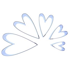 Primitive Heart - Stainless Steel Sugarcraft Cutters - Set of 5 Cutters