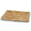 Elegance Tree Bark Porcelain Serving Tray, 15.5", Gold