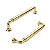 khtumeware 10-Pack Polished Brass Heavy-Duty Solid Cabinet Pulls, 5 Inch