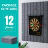 Large Cork Board, 12 Pack Felt Wall Tiles with Safe