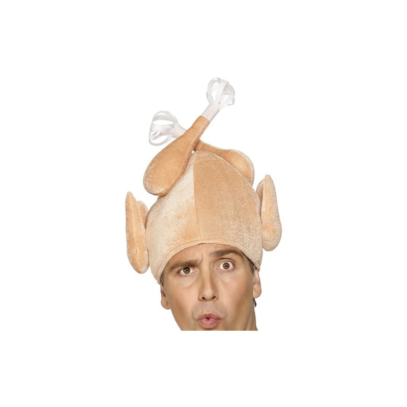 Smiffys Turkey Hat, Nude , Christmas Fancy Dress Accessory, Christmas