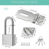 Padlock Hasp Kit, Door Hasp and Staple with Padlock, Duty
