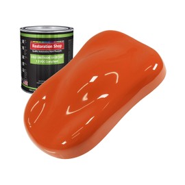 Restoration Shop - Hugger Orange Low VOC Urethane Basecoat Auto Paint - Quart Paint Color Only - Professional High Gloss Automotive, Car, Truck Refinish Coating