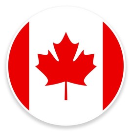 2 x 10cm/100mm Canada Flag Map Window Cling Sticker Car Van Campervan Glass #9017