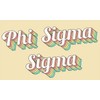 Phi Sigma Sigma - Sorority Letter Flag (Retro Design)