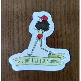 (Pack of 3) Gump Forrest I Just Felt Like Running Sticker 3 inch