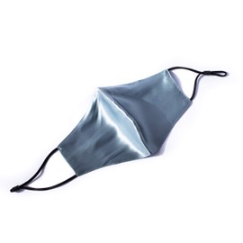 HABAC STUDIO - 100% Mulberry Silk Face Mask Face Masks Washable UK Reusable Face Mask, Black Mens Silk Mask Silk Face Covering for Women 4 Layers Pocket Filter 3x FREE PM 2.5 Filters (Light Blue)