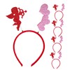 Baluue 4pcs Heart Headband Valentine Costume Headband with Clips Hat