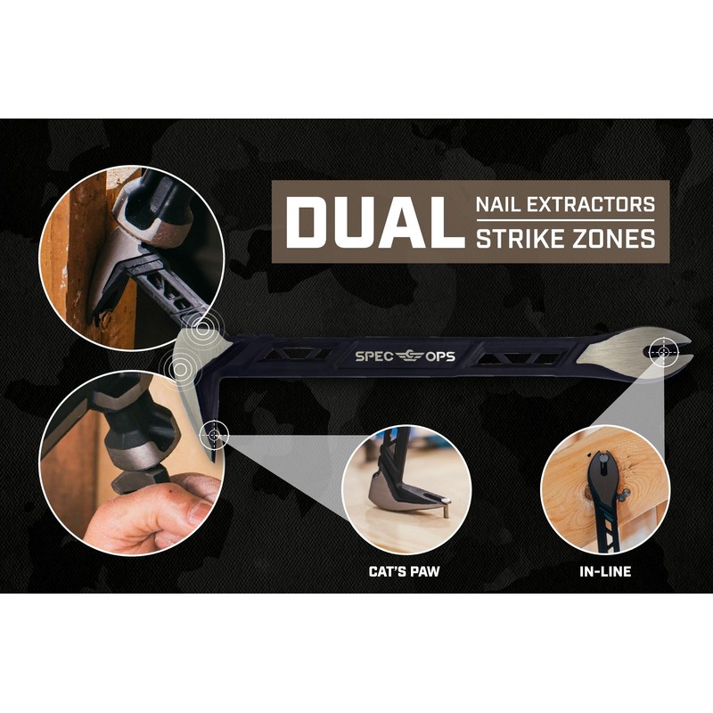 Spec Ops Tools 8" Nail Puller Cats Paw Pry Bar,