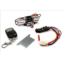Integy RC Model C25622SILVER Billet Machined T8 Realistic Mega Winch w/Remote for Scale Crawler 1/10 Size