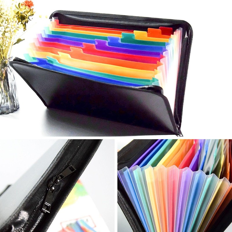 1 x Briefcase with 13 Compartments, Receipt Bag with Double-Sided