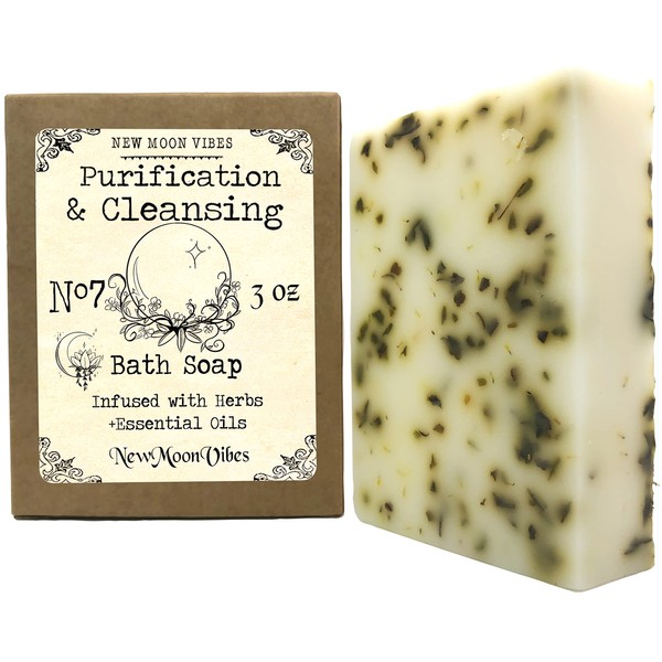 THE TUTU FAIRY Purification & Cleansing Essential Oils Herbal Ritual Bath Soap Bar Infused with Real Herbs Scented Smudge Banish Negative People Feelings Guilt Unwanted Energy Break Spells