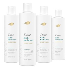 Dove Nutritive Solutions Daily Moisture Shampoo Pack of 4 for Dry Hair 12 Fl Oz