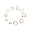 QWORK® Copper Washers Assorted Kit, 200 Pcs Flat Copper Sealing