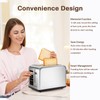 Mecity 2 Slice Toaster Touch Screen 1.5" Wide Slot, Stainless
