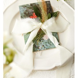 JEDIA 3 Rolls Champagne Easter Ribbon, Wedding Ribbons for Gift Wrapping, 1.5" x 7Yd Gift Wrapping Ribbon Set for Wedding Invitations, Bouquet Wrap, Bridal Bouquets, DIY Crafts