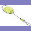 Durable yo-yo style badge holder with spring hook, yellow