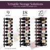 Wine Enthusiast N'FINITY 9 Bottle Wall Mounted Metal Wine Rack