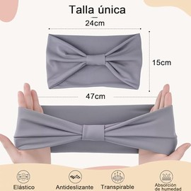 Diademas Deportivas 6 Piezas, Diademas Ejercicio para Mujer Yoga, 20 Ligas para Cabello, Diadema Elástica Suave Que Absorbe el Sudor, Adecuada para Ho