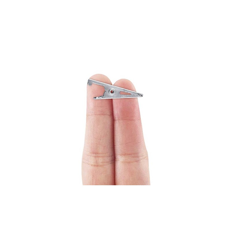 HONGYUTAI (Pack of 100pcs) 28mm Mini Metal Alligator Clip