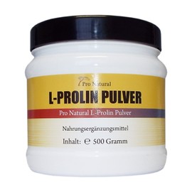 L-Prolin 500g , 100% reines Pulver ( von der Menge wie 1000 L-Proline 500mg Kapseln )