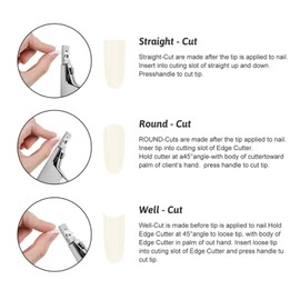 200PCS Black Coffin Acrylic False Nail Tips with Nail Cutter, Nail Tips Glue - Pure Color Long Ballerina Acrylic Nail Set Full Cover Long Stiletto Coffin Nail Tips