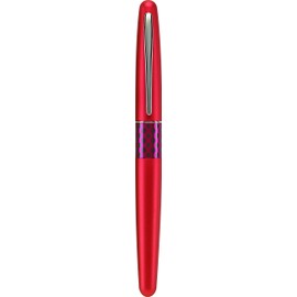 PILOT MR Retro Pop Collection Gel Roller Pen in Gift Box, Red Barrel with Wave Accent, Fine Point Stainless Steel Nib, Refillable Black Ink (91402)