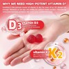 D3 K2 Vitamin 10000 IU Supplement Gummies - Sugar Free