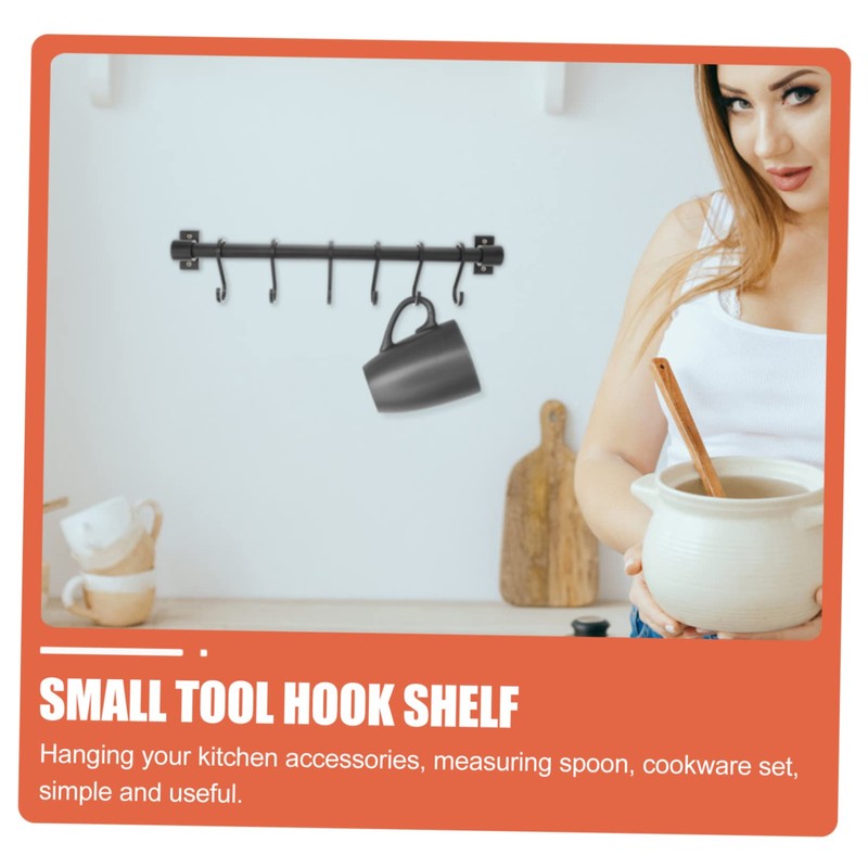 GLEAVI 1Pc Kitchen Utensil Hook Mounted Storage Shelf for Kitchen