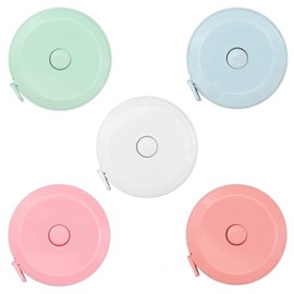 GBTUPOKW 5pcs Soft Tape Measure 60in / 150cm Retractable Tailors Measuring Tape Small Sewing Tape Measure For Body Measuring Length, Chest, Waist and Clothes Craft
