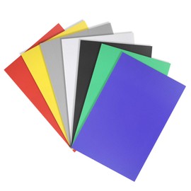 sourcing map Corrugated Plastic Sheets,3mm Colorful Blank Yard Lawn Signs,8 Inch x 12 Inch,Waterproof Sign Blank Board 7pcs